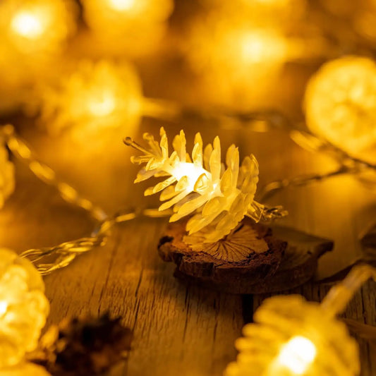 Autumn Glow Pinecone Lights